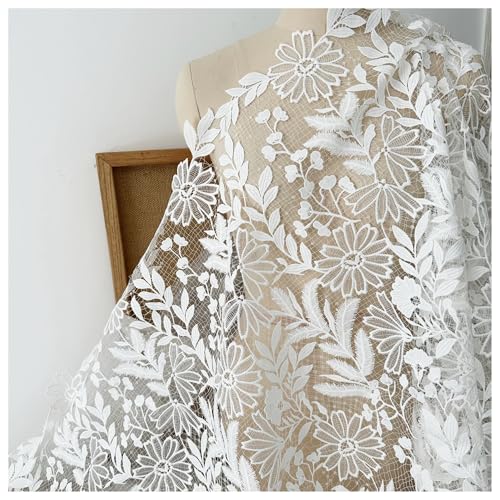 Tissu en dentelle soluble de haute couture pour la confection de robe élégante - 7
