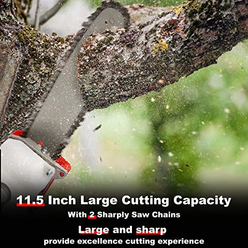 Coocheer 58Cc Gas Pole Saw 2-Cycle Powerful Pole Chain Saw 11.5Inch Guide Bar Extendable Long Reach To 15Ft Gas Powered Pole Saws For Tree Trimming, Red, Upgrade #TOP2