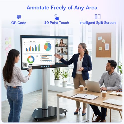 Image of JAV 49 inch Smart Board, EDLA Certified, 2K QLED Display, AI Voice Remote