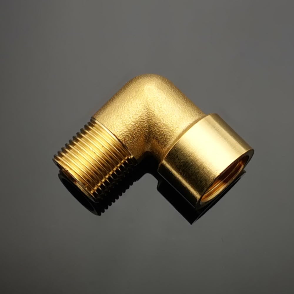 Conector de codo de latón de 90 grados con rosca hembra x macho de 1/8", 1/4", 3/8", 1/2", 3/4", 1"