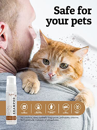 Nuesta Pets Waterless No-Rinse Pet Shampoo | Soothing Hypoallergenic Gentle | time-Saving Stress-Free foaming Cleanser (3 8 fl oz Bottles Unscented)
