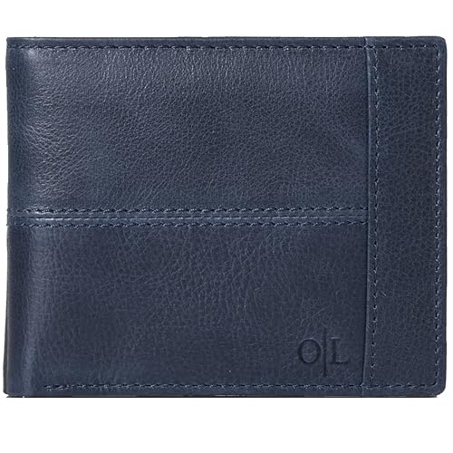 Image of Oak Leathers Leather Wallet for Men - RFID Bifold Wallets with 9 Credit Cards 1 ID Window Slim Minimalist Front Pocket Gift For Men