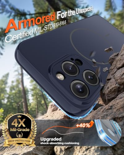 Image of Magnetic for iPhone 16 Pro Case,Shockproof Matte Cover,Deep Blue