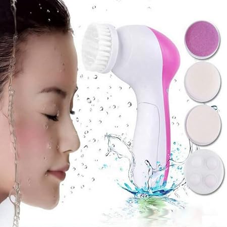 SKGREEN Multifunction Beauty Care Brush Deep Clean 5 In 1 Portable Facial Cleaner Relief Face Massager Machine