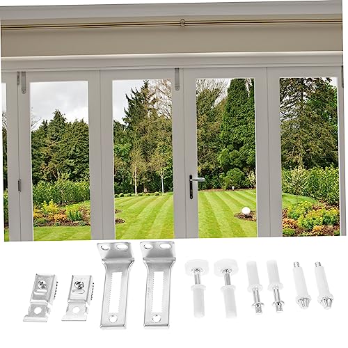 Kit de herrajes para puertas plegables bi-fold, herramienta de reparación para puertas corredizas, construcción para operación suave, fácil instalación miniatura 2