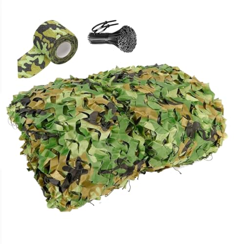 Rete Mimetica Militare Telo Ombreggiante 4x3 3x3 4x5 3x4 6x4 3x5m for Caccia, Protezione Solare, Coperture Auto, Campeggio Schermo della Privacy(1.5x6(m))