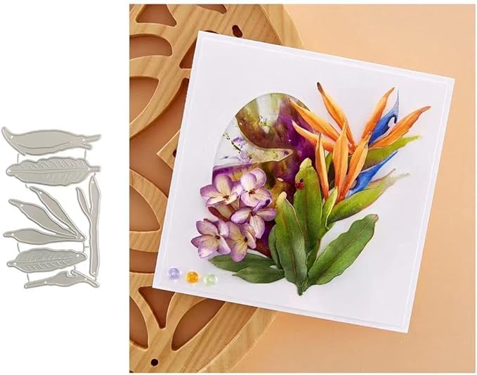JIHFOHHA Realistic Flower Bird of Paradise Cutting Die Embossing Metal Dies Cut for DIY Scrapbooking Album Decorative Paper Crafting Card Making