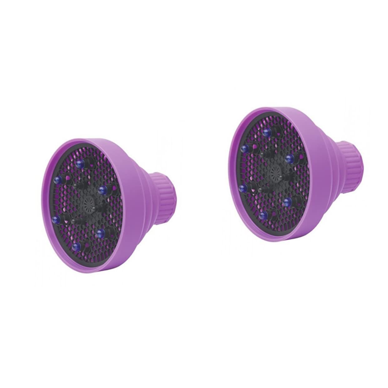 DOITOOL Reisezubehör 2St faltbarer Haartrockner-Diffusor tragbarer Haartrockner tragbarer Diffusor - aus Silikon falten Zubehör reisen Violett
