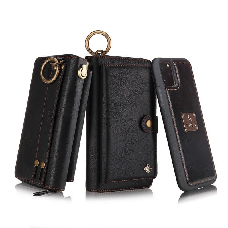 Étui pour iPhone 14 Plus en cuir noir idéal pour voyager léger au quotidien