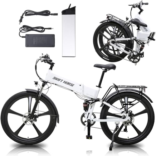 �d���A�V�X�g���]�� �܂肽���� 26�C���`�y�^���F��E�������s�z�ő�100km 350W �g���N�Z���T�[ �O��T�X�y���V���� SWIFT HORSE 2 ver.2 �I���W�i���N���[�i�[�t (�z���C�g)