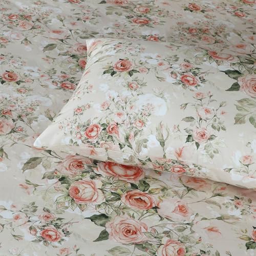 Image of Bedsheet Set | GOTS Certified 100% Organic Cotton Percale | 200 TC | Breathable & Skin-Friendly (King, Lima)