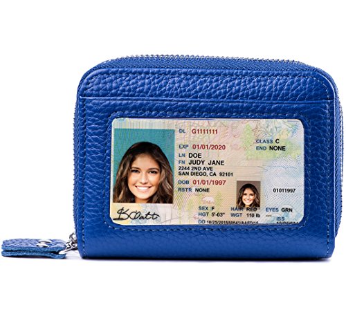 Preisvergleich Produktbild RFID-blockierendes Ledergeldbörse für Frauen, exzellentes Frauen-Echtleder, Kreditkartenetui - - Small