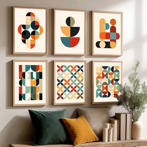 Image of kotart Boho pattern Theme Digital Wall Art Prints for Living Room Bedroom Office Room Decor - Painting for Wall Decoration - (Pack of 6 Multicolor) (10x13 inch, I)