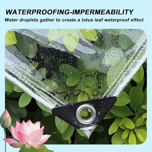 Lona transparente contra rasgaduras ideal para tapar leña húmeda y proteger la piscina 5