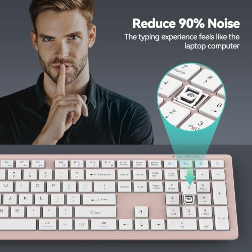 Image of TECKNET Bluetooth Keyboard Rechargeable 4-Device (2.4G+BT)