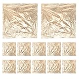 Diseño cuadrado estable: el centro de mesa decorativo con lámina dorada presenta una estructura cuadrada segura y duradera, que mantiene la decoración de tu hogar perfectamente alineada. ideal para la sala de estar o el dormitorio