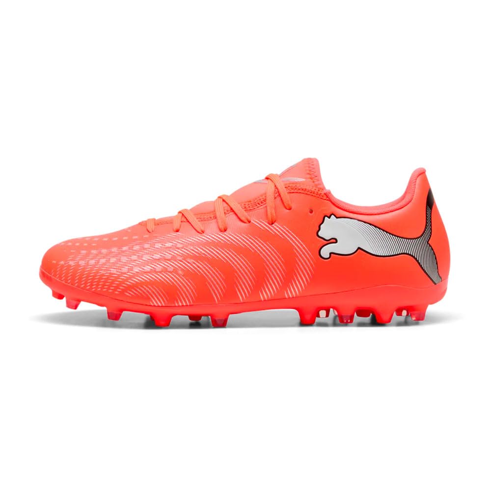 PUMA Unisex Future 9 Play Multi-Ground Football Boots, Glowing Red-PUMA White-PUMA Black-PUMA Silver, 6.5 UK