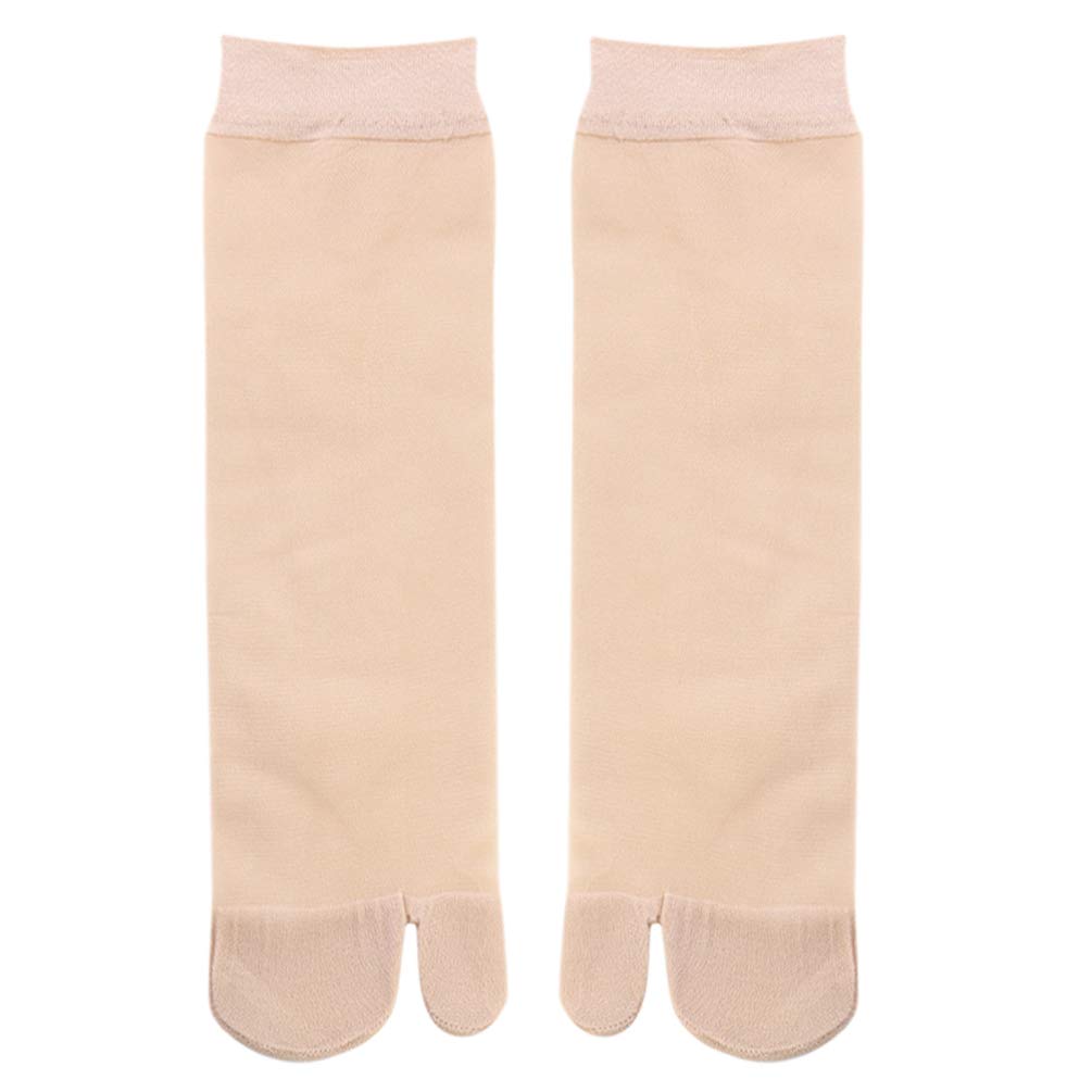 HolibannaFlip Flop Socks Silk Casual Tabi Style Thin Stockings Middle Slipper Socks For Summer Women Men Couple Size Skin