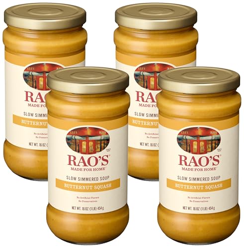 Image of Rao's Homemade Butternut Squash Soup, 16oz, Traditional Italian Heat and Serve Soup (Pack of 4)