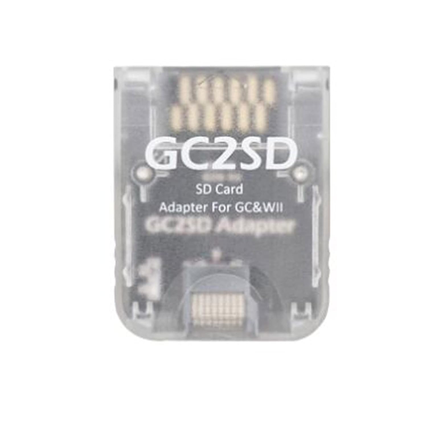 TF Card Reader GC2SD Memory Card Adapter Micro SD Card Reader for NS Gamecube Wii Console (Transparent)