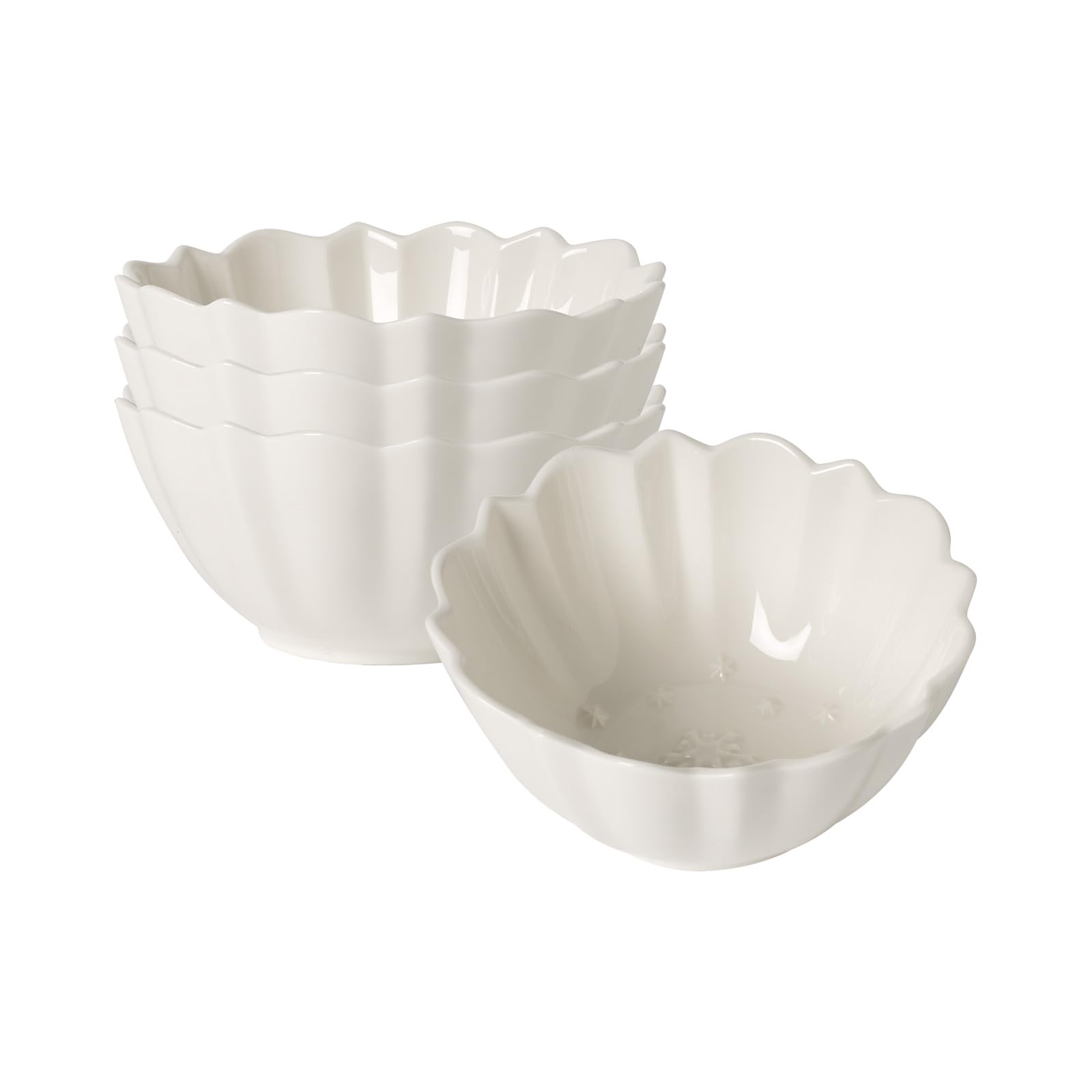 Villeroy & Boch Toy'S Delight Royal Classic - Set di 4 ciotole in porcellana di alta qualità, 14,5 cm, ideali per biscotti, frutta o cereali, stoviglie natalizie