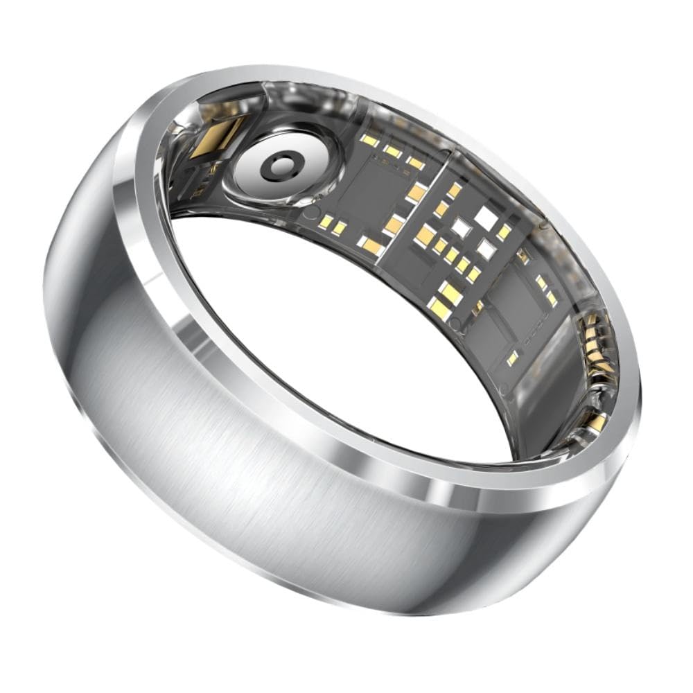 Vibration Alert smart Ring | Alarm,Call | Health Monitoring, Silver, 10 | Sp02,stress, heart, sleep, gesture control camera-yt videos-web pages-image-49