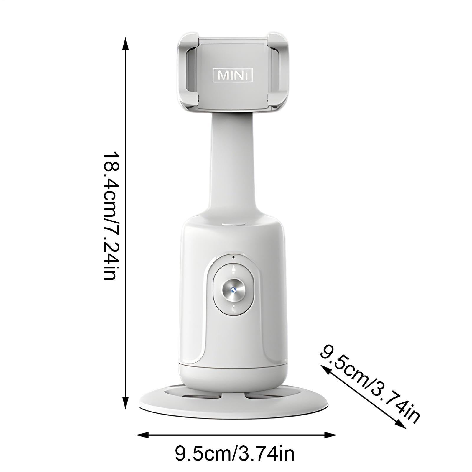 Supporto per telefono con tracciamento automatico, rotazione a 360 gradi, supporto intelligente da scrivania, supporto con sensore di movimento a mani libere, per ufficio, giochi, matrimoni, viaggi