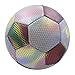 GMBYLBY Reflective Football Night Outdoor Sports Glowing Standard Soccer Luminously Colorful Soccer for Adult Training