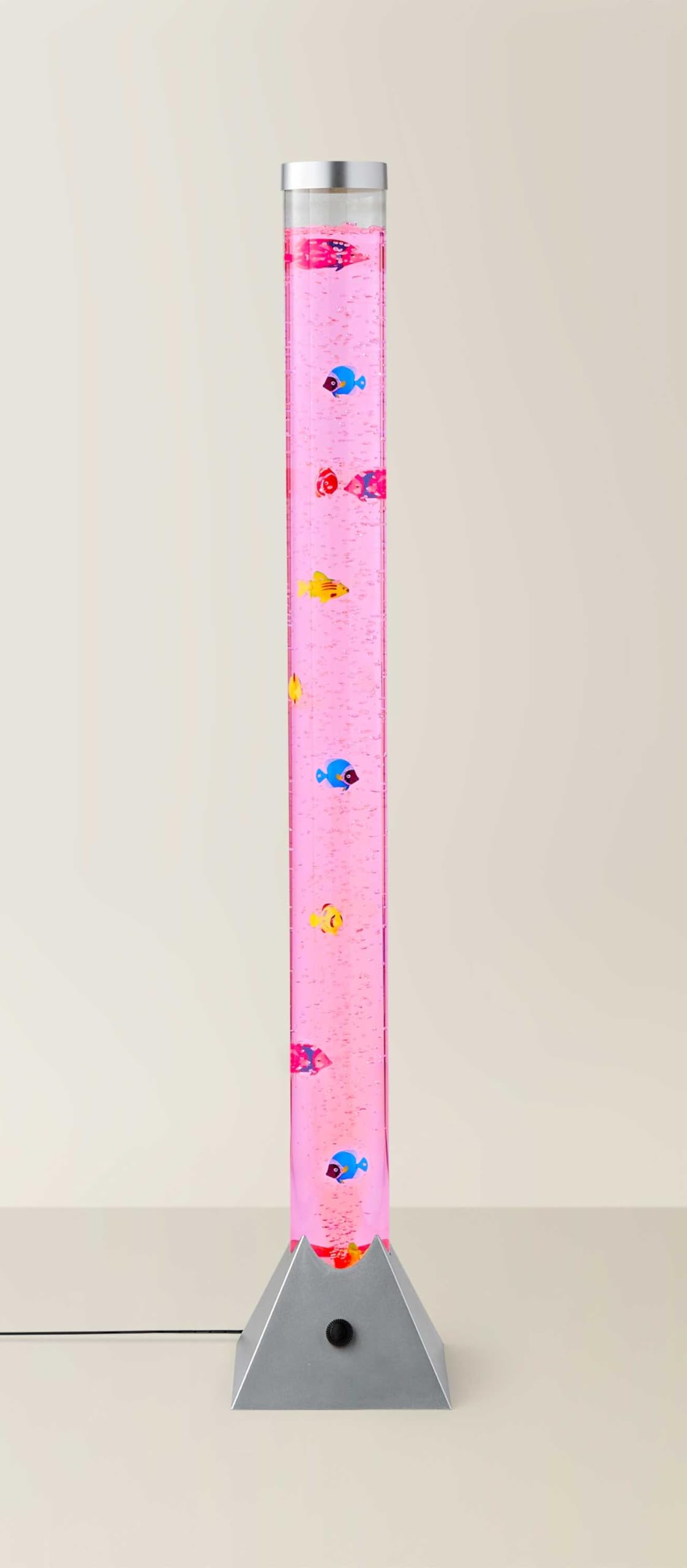 MiniSun | 120cm Colour Changing LED Novelty Bubble Tower Fish Lamp | Sensory & Mood Lighting, Home Décor & Improvement Essential | Includes Assorted Fish