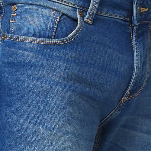 Image of Spykar Men's Slim Fit Low Rise Casual Jeans