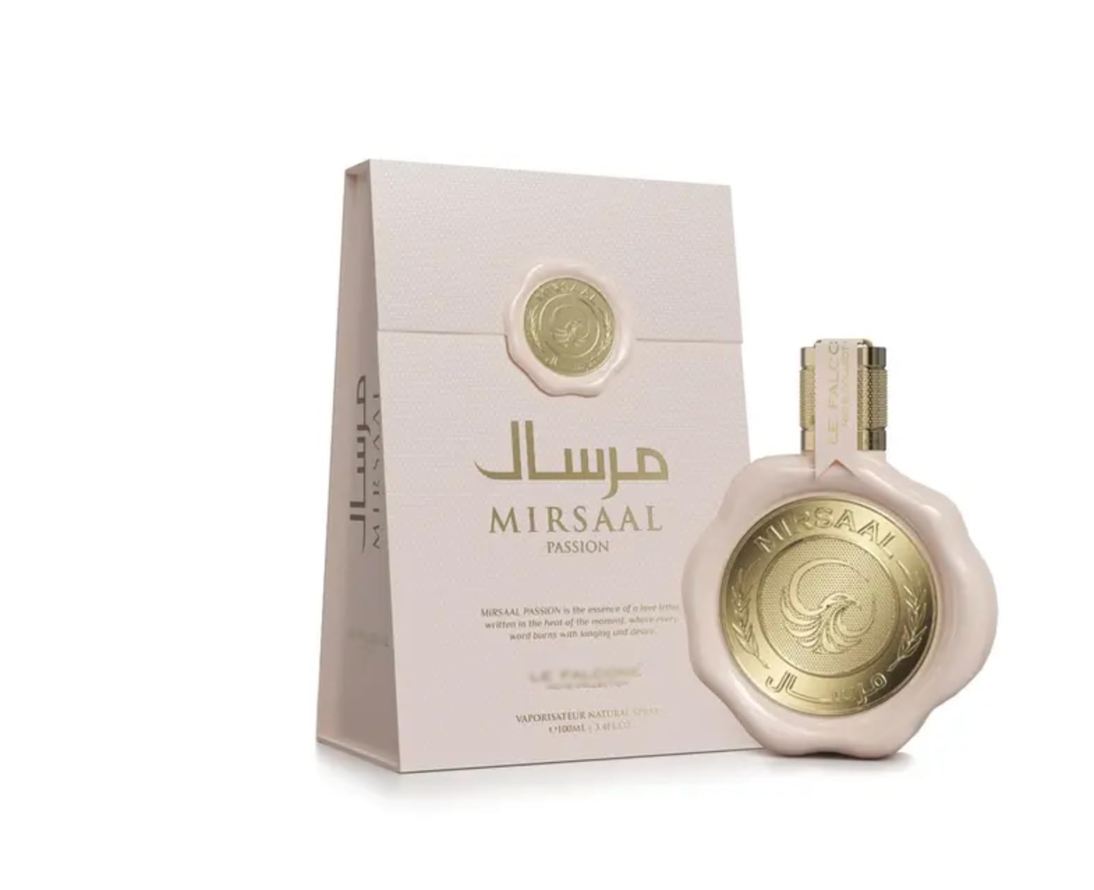 Perfume Mirsaal Passion Eau de Parfum 100ml, Perfume Árabe Unisex de Larga Duración, Incluye Atomizador Recargable, Fragancia Oriental Gourmand con Notas de Caramelo, Vainilla y Coco (Mirsaal Passion)