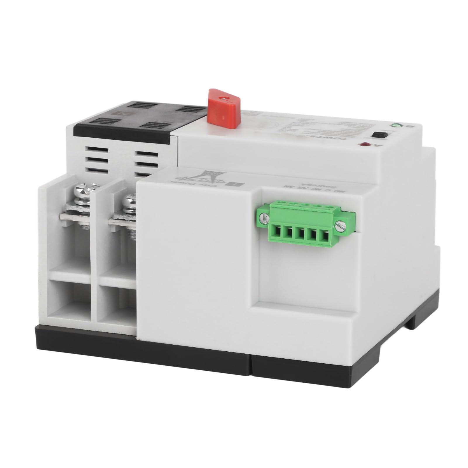 Ausla Interruttore Automatico a Doppia Alimentazione Alloggiamento PC Interruttore di Trasferimento Automatico 2P AC 220 V 8 KV Modalità Automatica e Manuale Trasferimento Pubblico e in Standby per