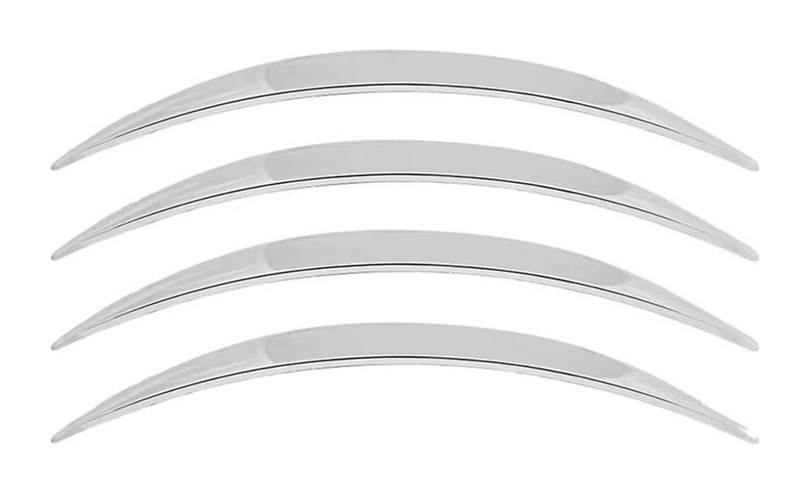 Guardabarros y arcos de rueda de coche con protector adhesivo cromado universal 5