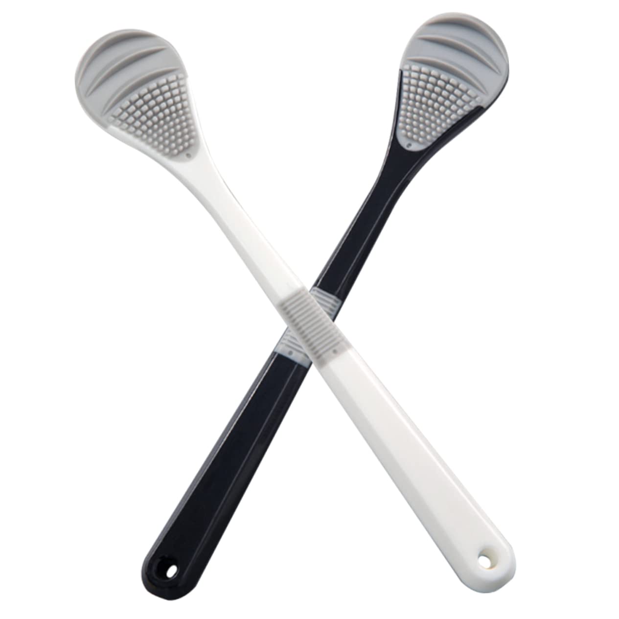 BEBEMOKO 2pcs Swabs Cleaning Oral For Adults Treatment Scraper Brush Coated Tools Scrubber Scraping Tool Coating Cleaners Pp