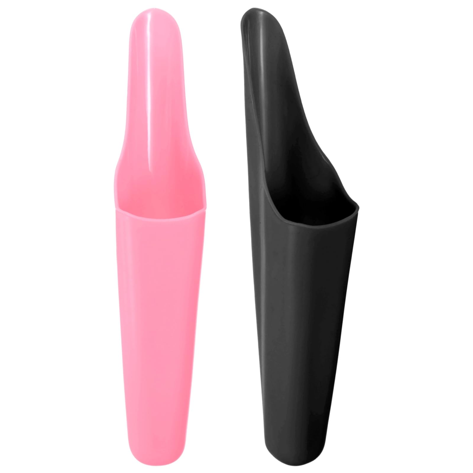 M METERXITY 2-Pack Bonsai Soil Scoops, Plastic Garden Soil Scoops Bucket Shovel Potting Scoopers for Transplanting/Flower Planting/Plant Succulent, Colorful Small Gardening Tools [Black, Pink]