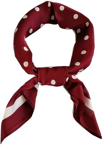 FONYVE - Bufanda de satén sedoso de tamaño mediano para mujer, cuadrada, 27.5 x 27.5 pulgadas