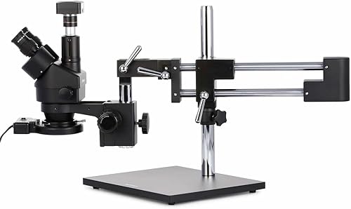 Miniatura 27 de AmScope SM-4TZ-80S Microscopio de zoom estéreo trinocular profesional, ocular WH10x, aumento de 3.5X-90X, objetivo de zoom 0.7X-4.5X, anillo de luz