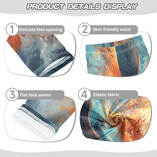 Toddler Girls Leggings Printed Yoga Pants Leggings Fire Phoenix for Kids3