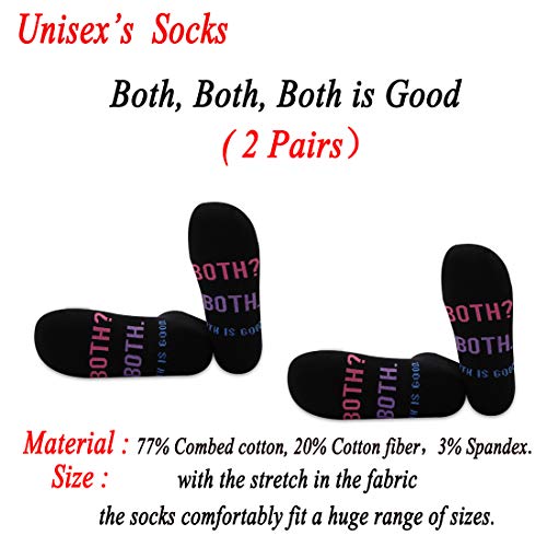 JXGZSO 2 Pairs Bisexual Pride Flag Socks - Bisexual Gift - Both Is Good2