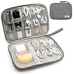 GOEDEKE Travel Cable Organiser - Electronics Accessories Organizer, Gadget Bag for Power Bank, Memory Card, Charger, Hard Disk (Grey)