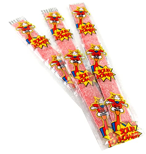Sour Power Wrapped Belts, Strawberry, Individually Wrapped Belts, 150 Wrapped Belts, 52.9 Ounce #TOP1