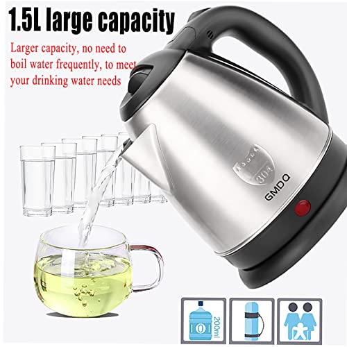 Hervidor eléctrico silencioso 1.5L con interior acero inoxidable miniatura 2