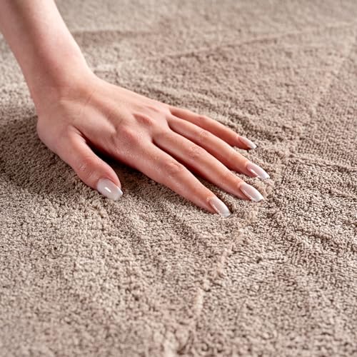 Tapis scandinave beige 240 x 340 cm lavable SIMPEX