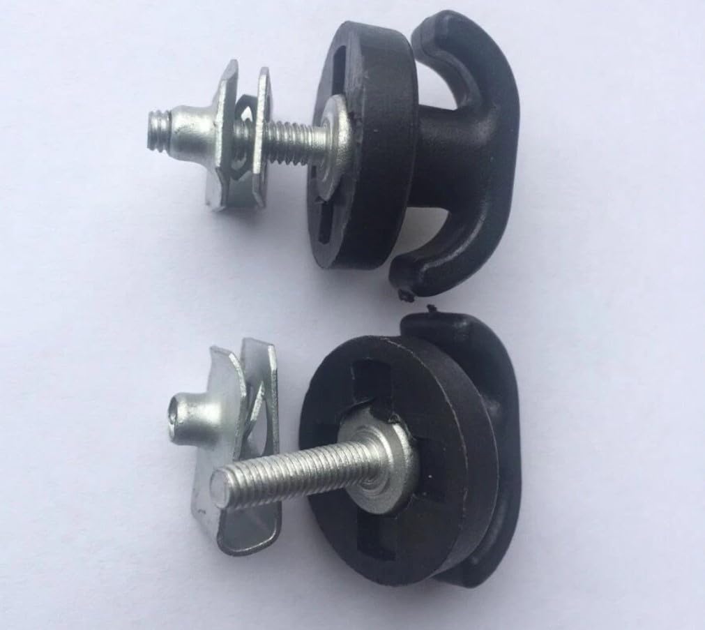 Hardware Kit for Cargo Nets - Compatible with Toyota/Scion/Subaru - Set of 2 Plastic T-Anchors/Hooks with Panel Clips and Nylon Spacers — Easy to Install and Durable