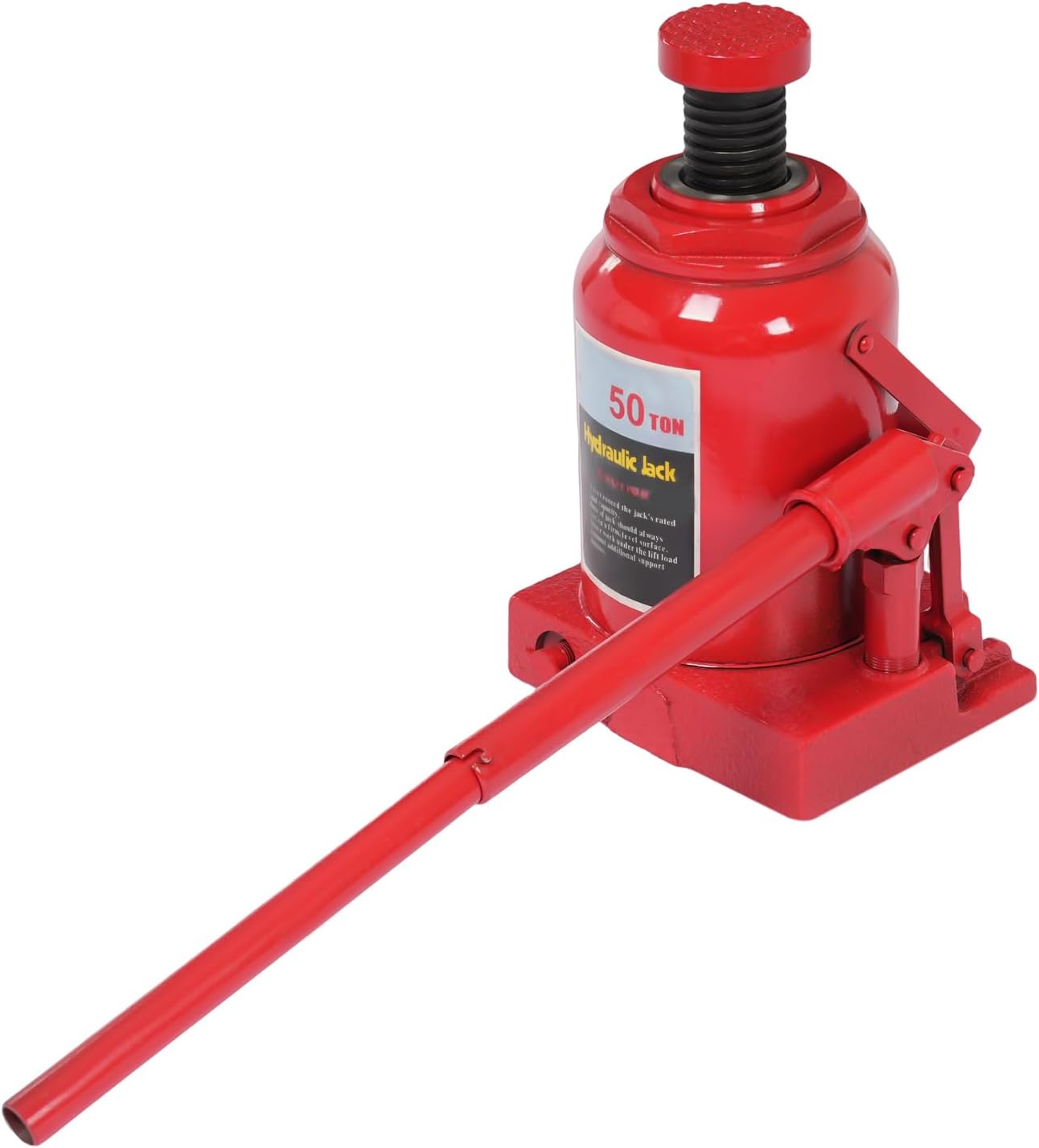 50 Ton Hydraulic Car Bottle Jack - Low Profile, Double Ram, Automotive Welded Hydraulic Jack for Truck Repair, (110,231 lbs)