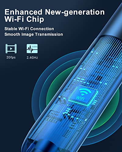 Endoskopkamera mit Licht, 1080P WiFi Endoskop-Kamera Handy mit Licht Wasserdichtes Ip67...