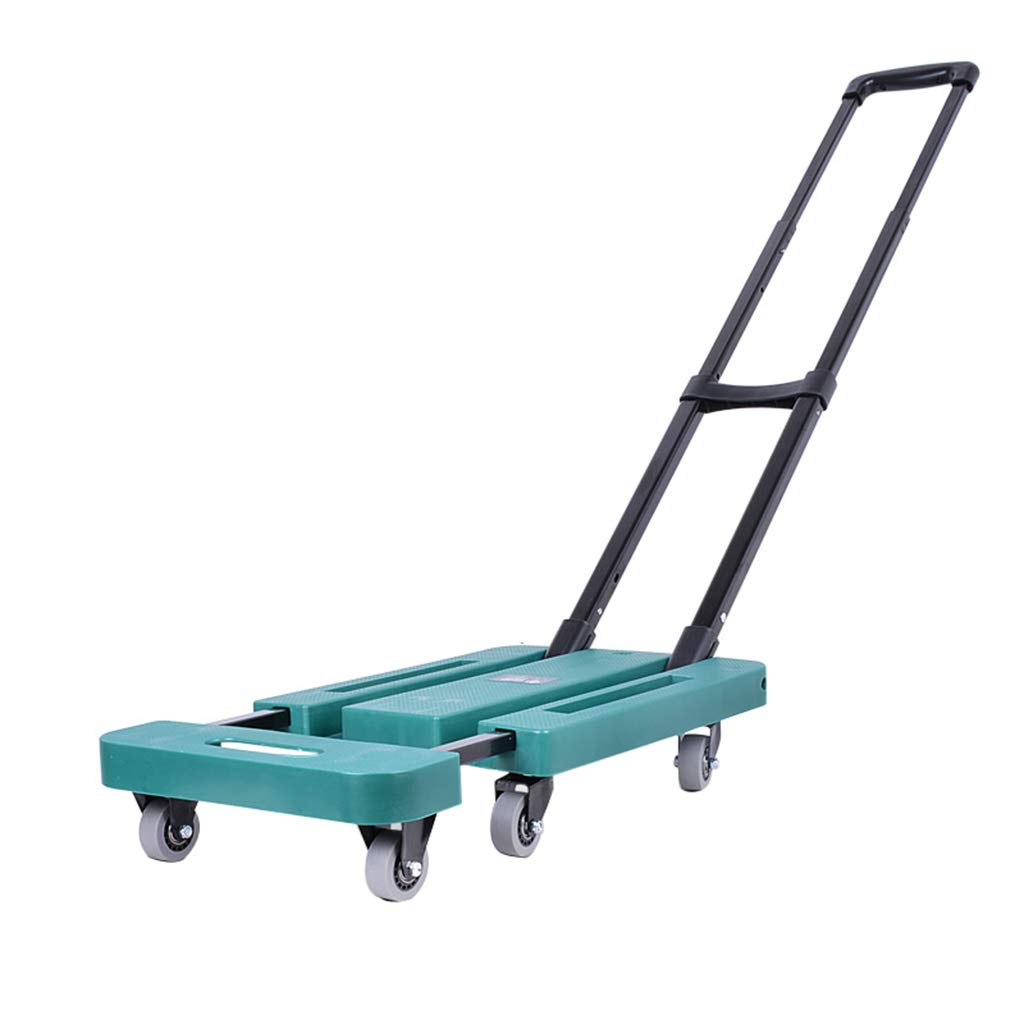 elevatore Pieghevole Portatile a Mano Pesante, 6 Ruote Regolabili Grande a Mano (Colore : Green)