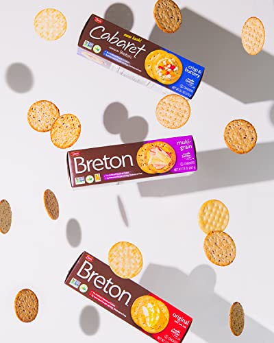 Image of Breton Multigrain Crackers, 7.3 Ounce (Pack of 3)
