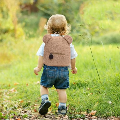 FENGQQKJ Kinderrucksack Personalisierte Rucksack Kinder Mini Kinderrucksack Kleiner Rucksack kindergarten Kita Rucksäck Kleinkind Teddy Bär Kindergartenrucksack Schulranzen Tasche für Mädchen Junge