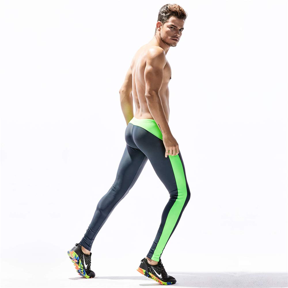 Hommes Legging, Pantalons de Compression Hommes Collants Pantalon Coupe Slim en Tissu Transpirant et épais avec Un Tissu à Haute Fibre élastique pour Tous Types de de Remise en Forme.